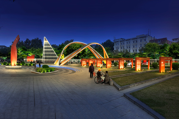 濟源市宣化街街道亮化工程效果 濟源市宣化街街道亮化工程效果