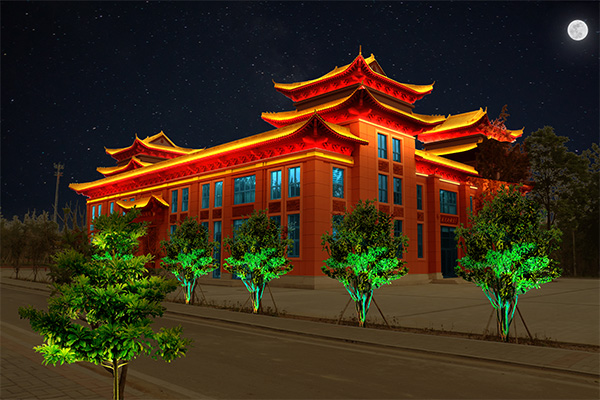 建筑亮化后效果